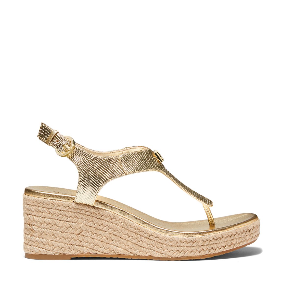 Gold Leather Laney Thong Wedge Sandal main product photo