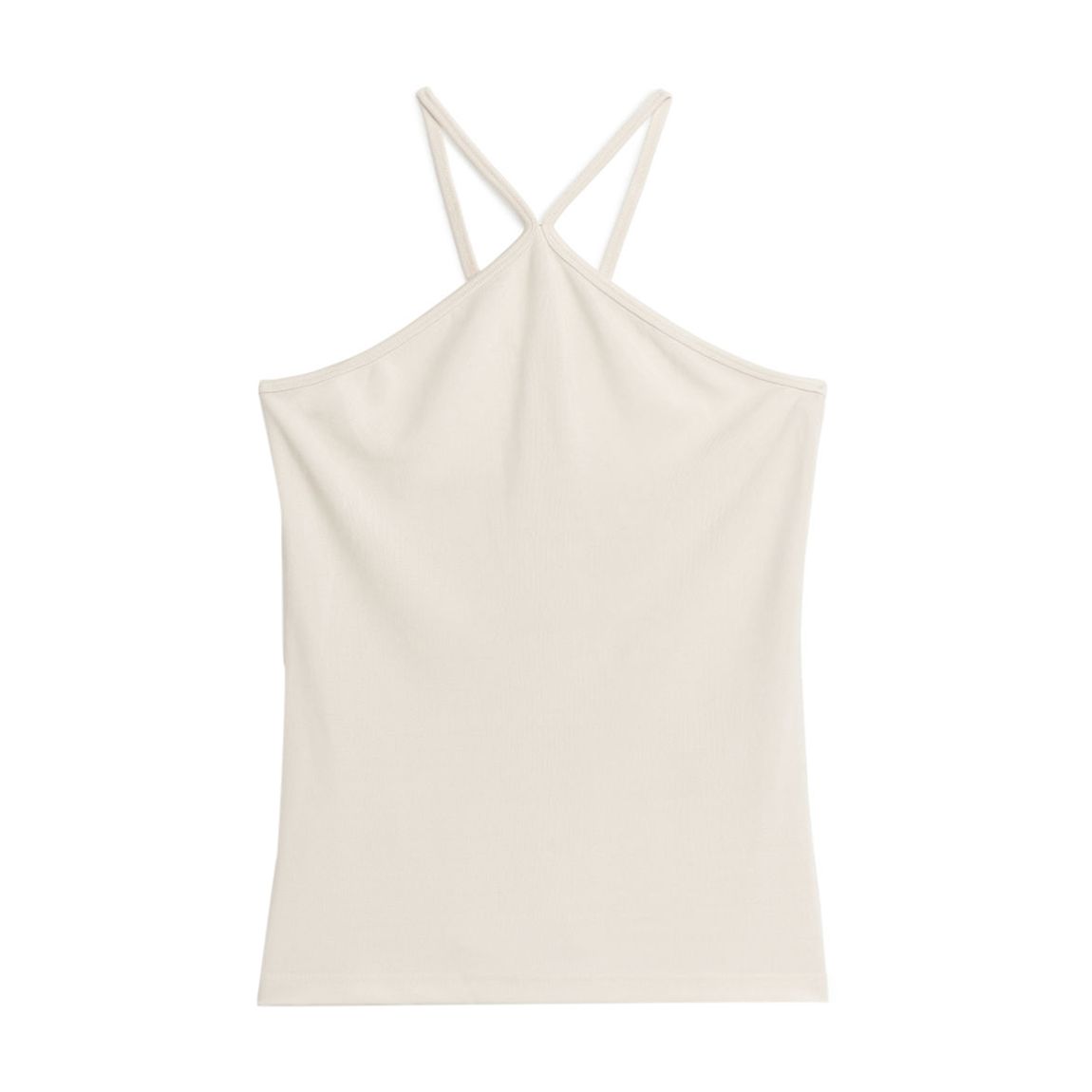 Cream Cross Back Tank Top main product photo