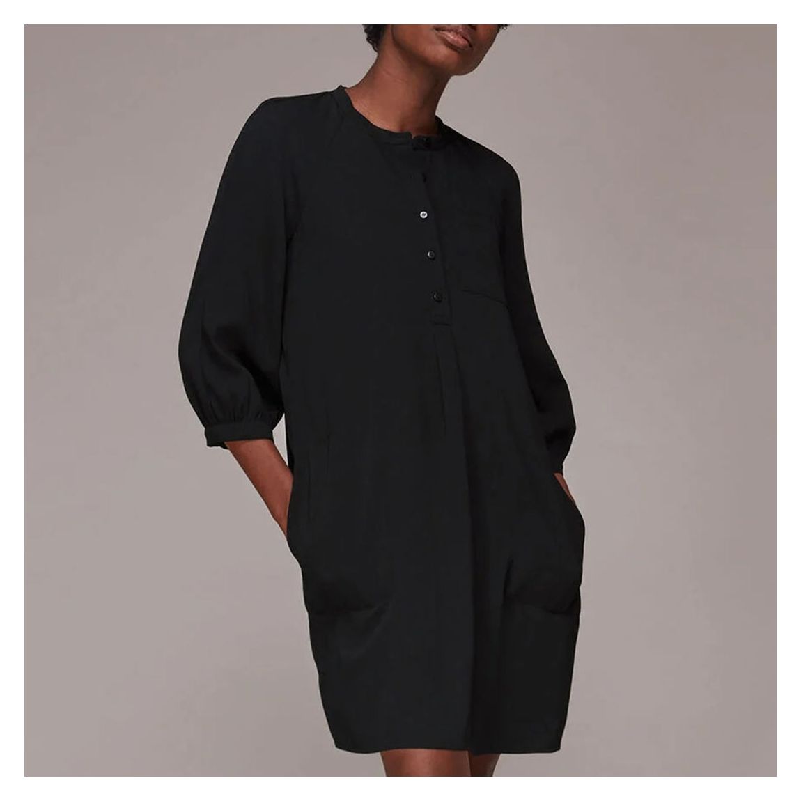 Black Crepe Cocoon Mini Dress main product photo