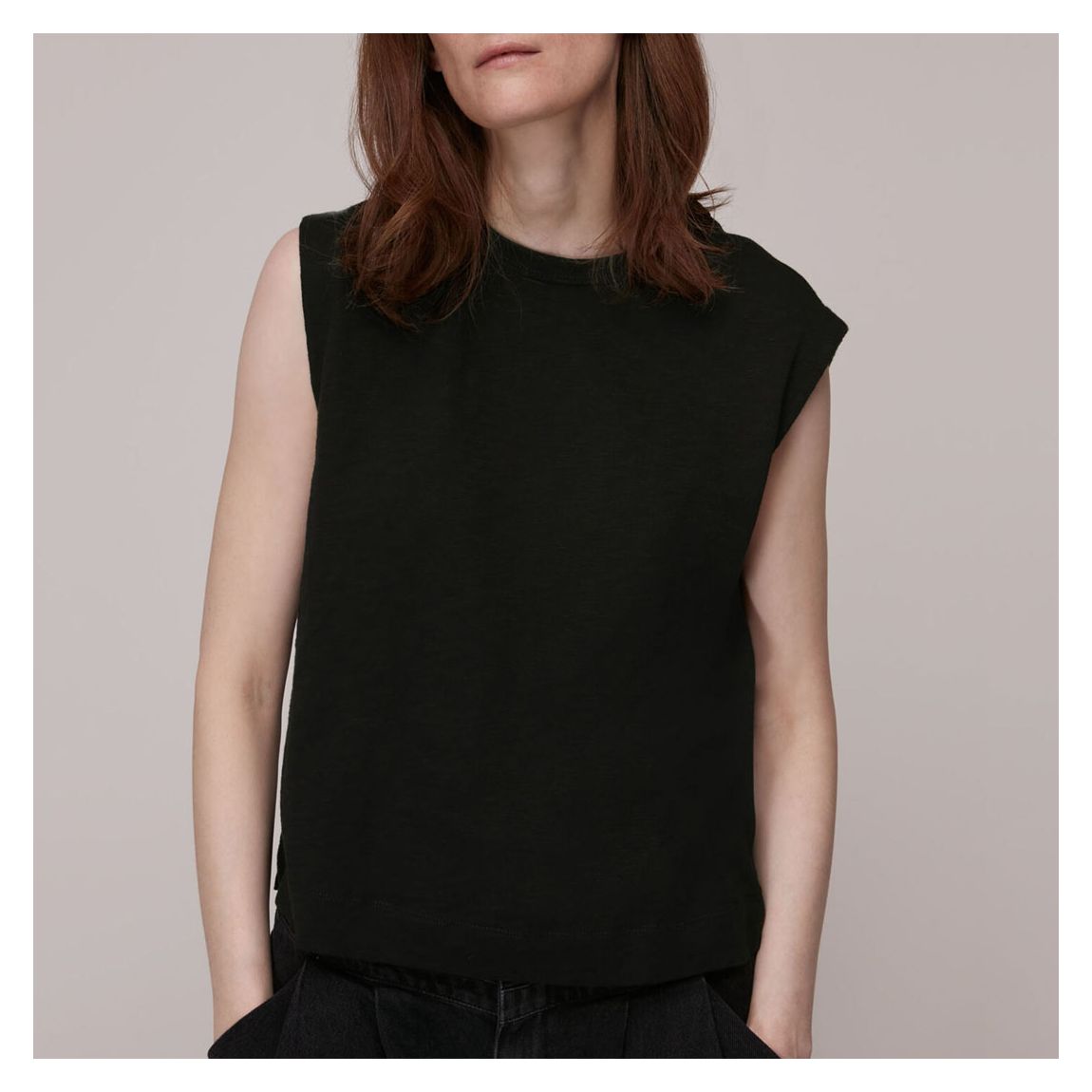 Black Easy Muscle Cotton Vest main product photo