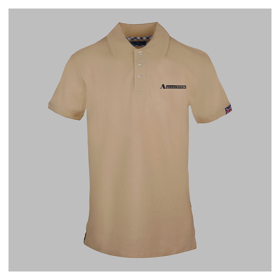 Beige Branded Cotton Polo Top main product photo