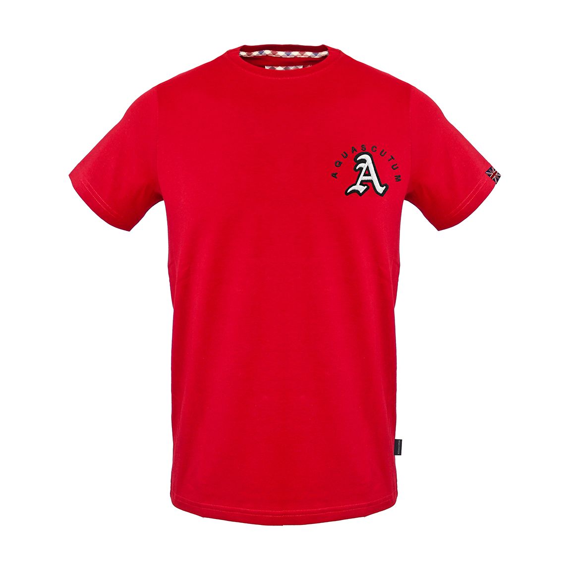 Red Rounded Crest Cotton T-Shirt main product photo