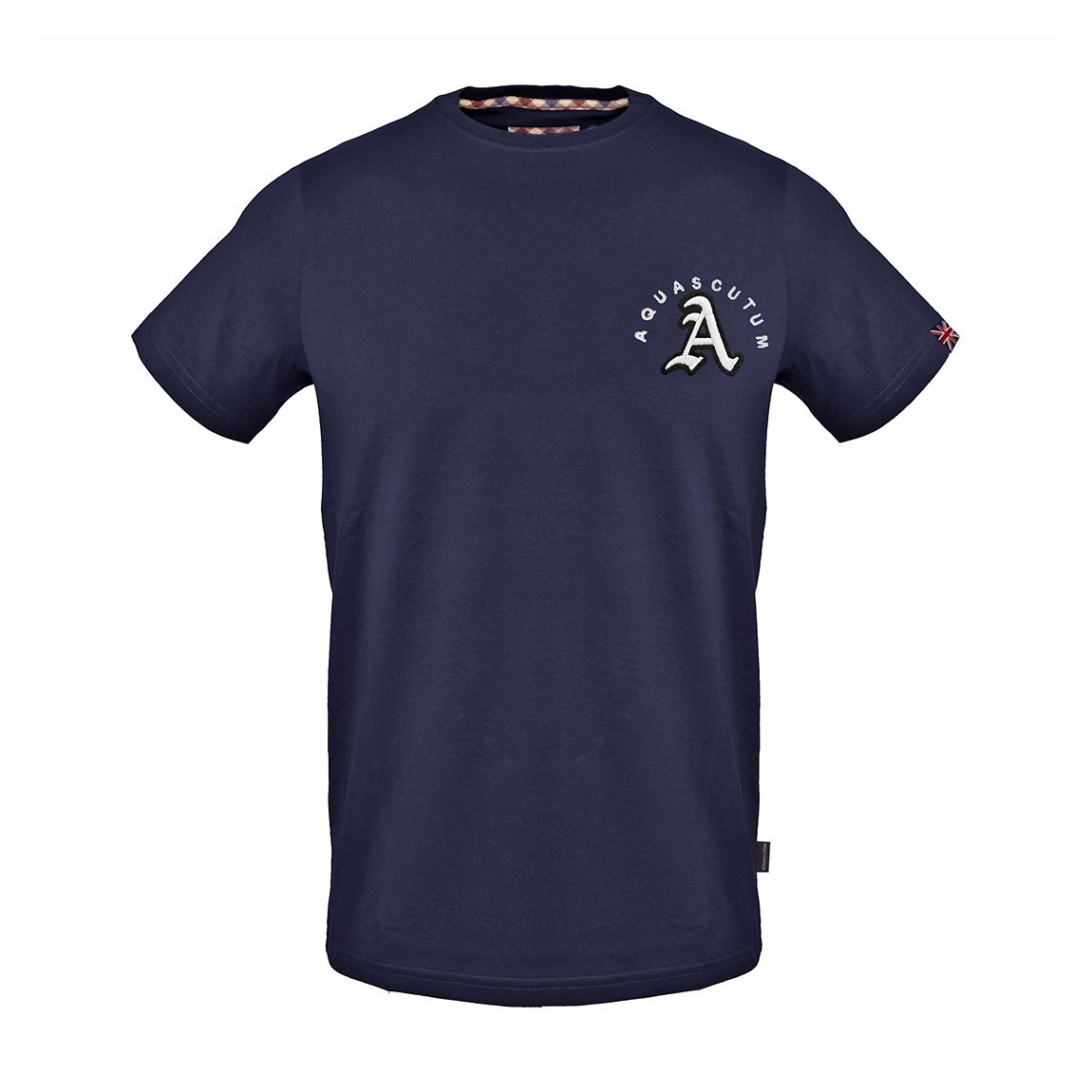 Navy Rounded Crest Cotton T-Shirt main product photo