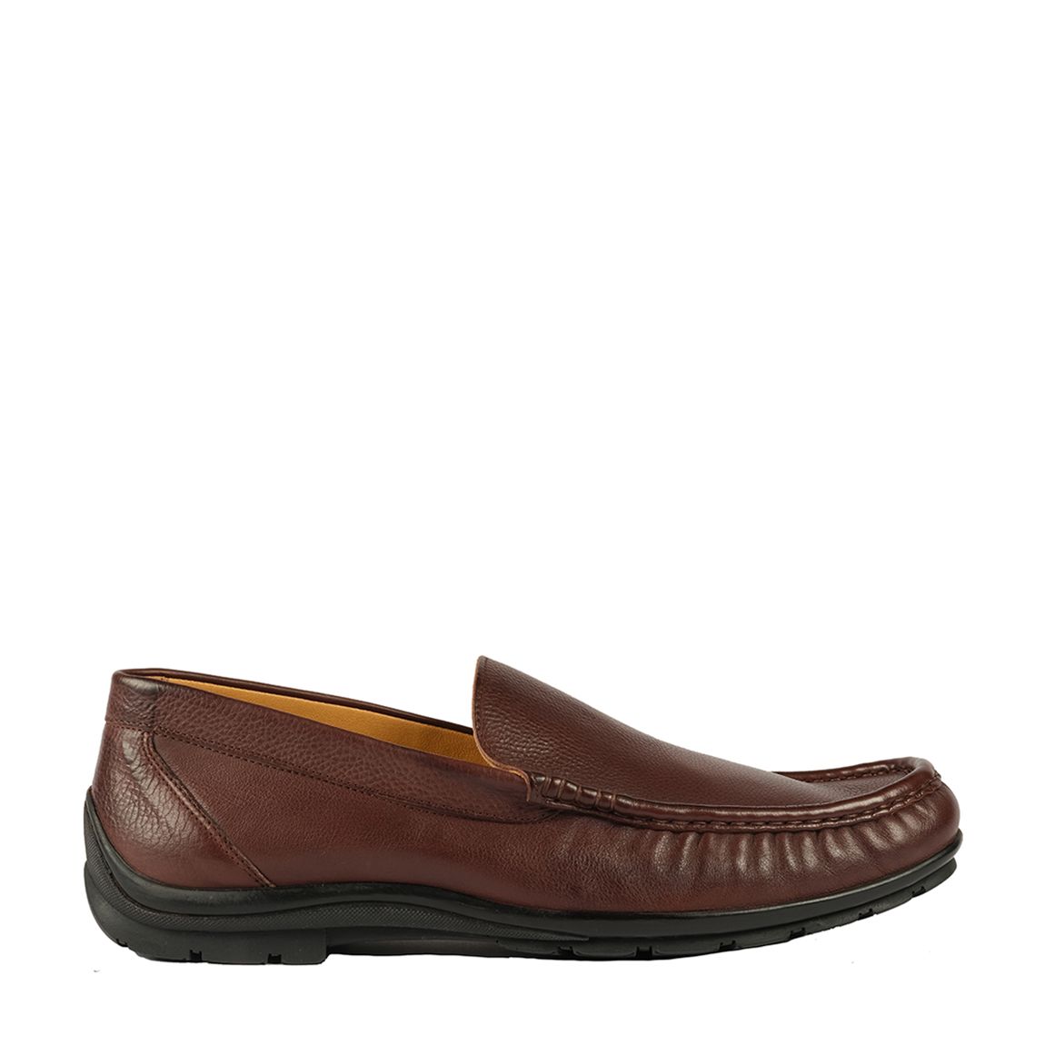 Choco Brown Soft Leater Foulard Moccasin main product photo