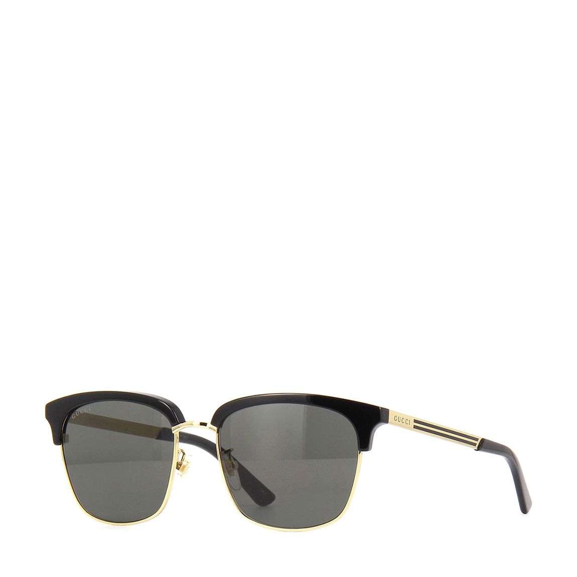 Men's Black & Gold Gucci Sunglasses 55mm main product photo
