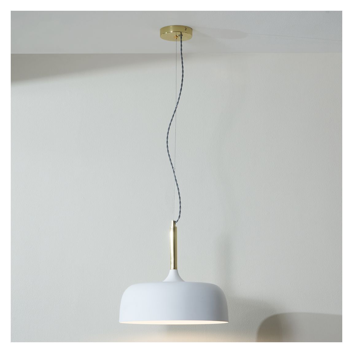 Anke Matt White Domed Pendant main product photo