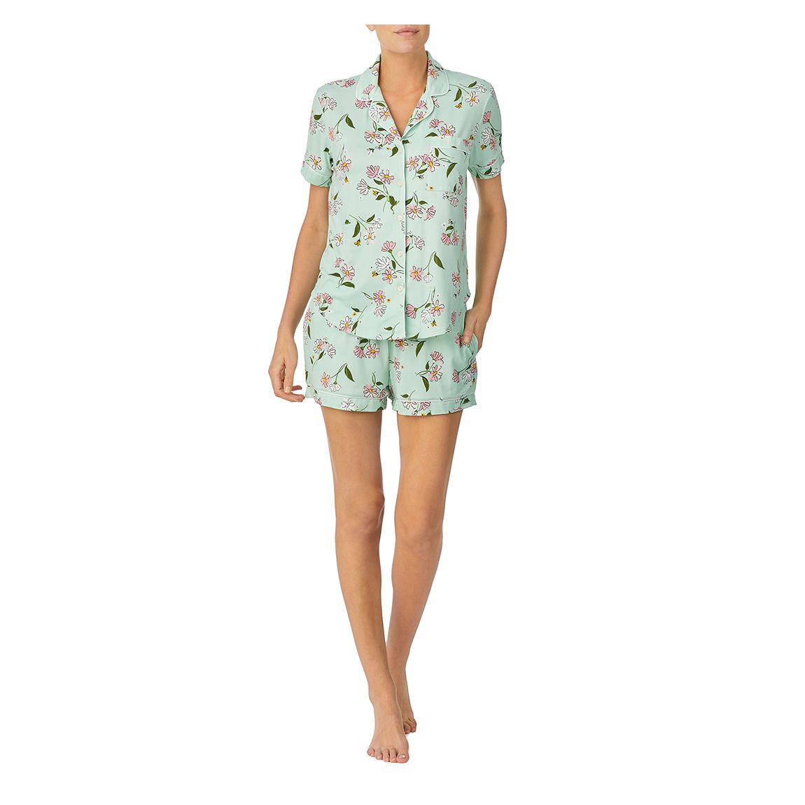 Green Floral Short Pyjama Set main product photo