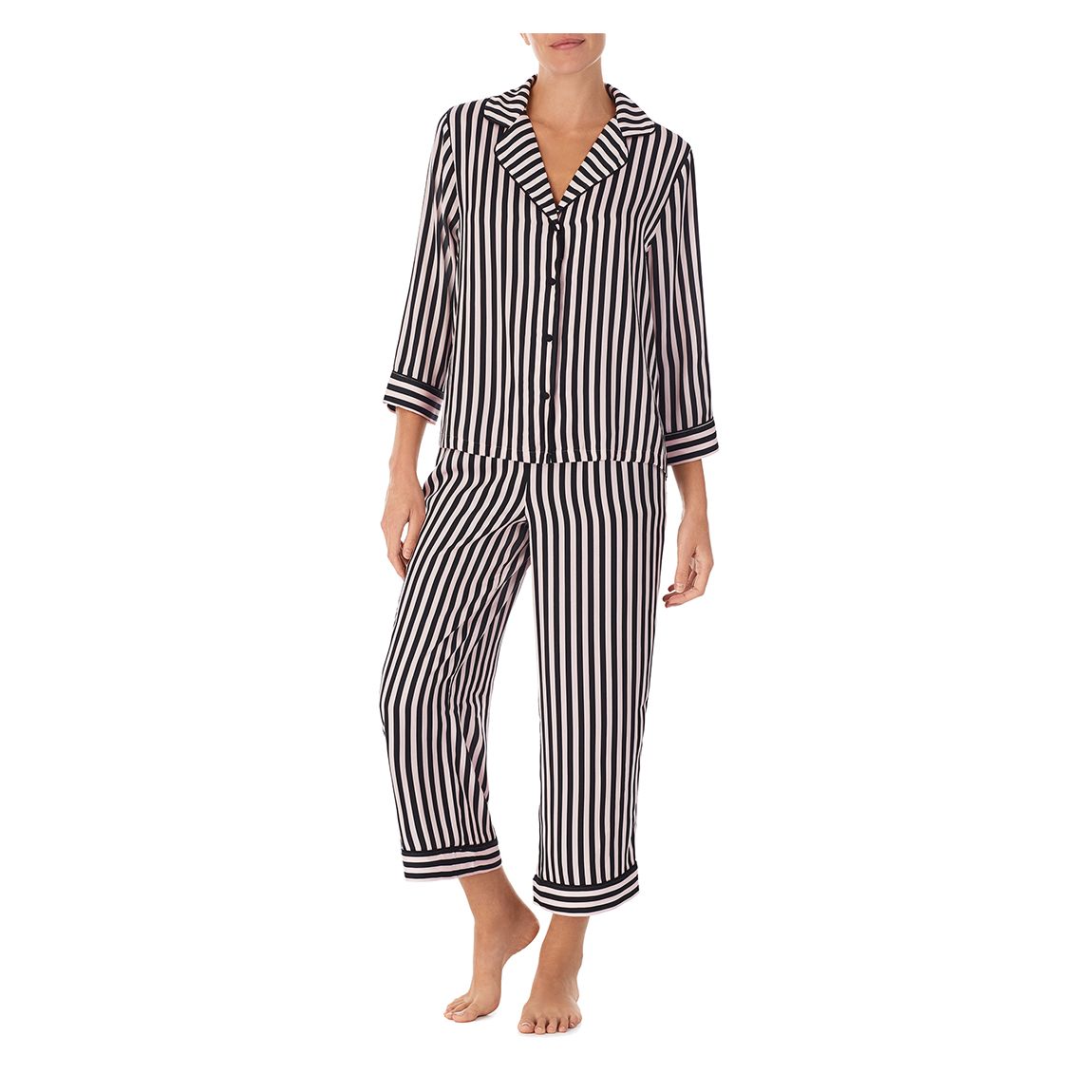 Striped Cropped Pyjama Set main product photo