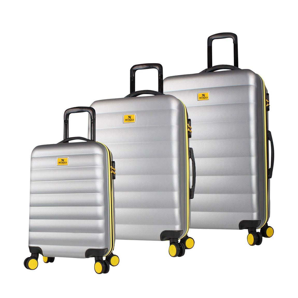 Grey 3 Piece Suitcase Set main product photo