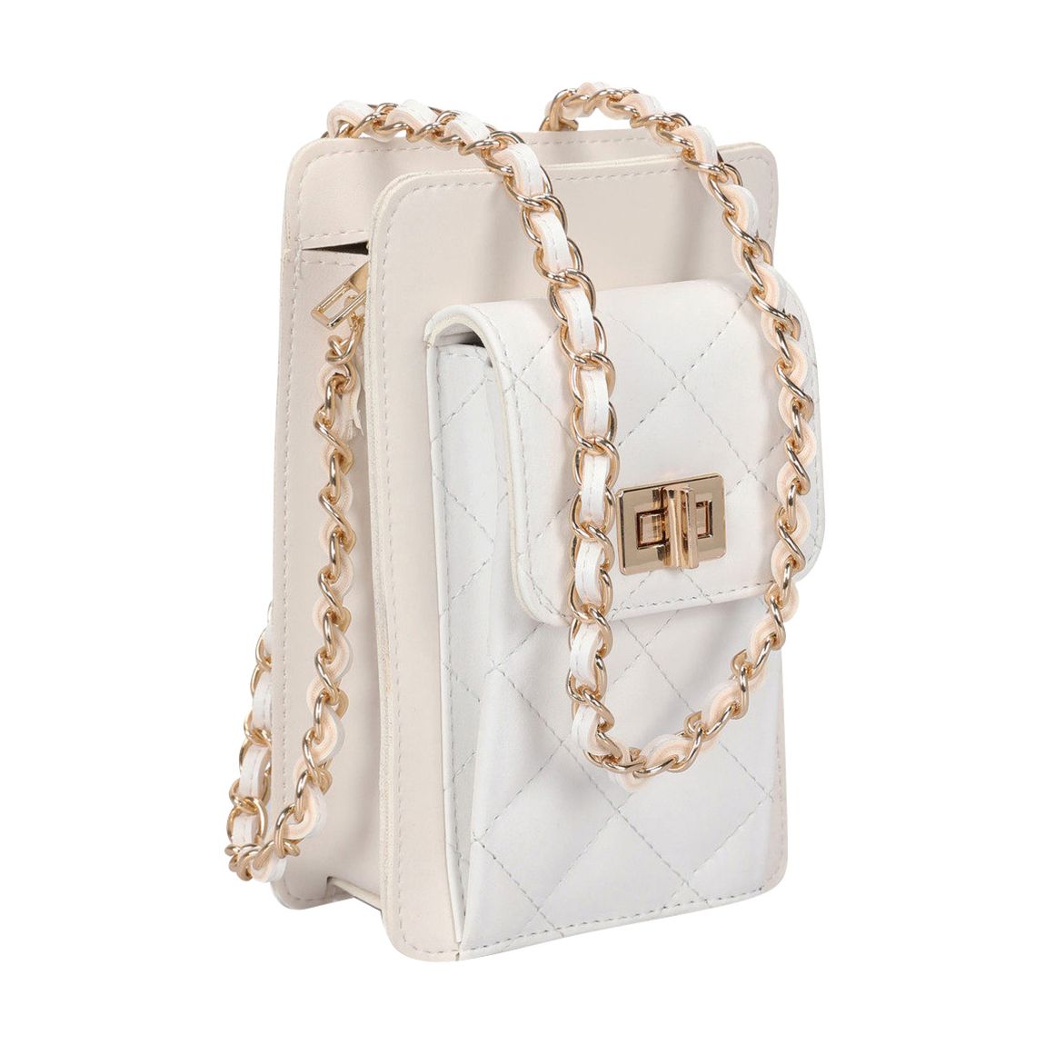 White Leather Crossbody Bag main product photo
