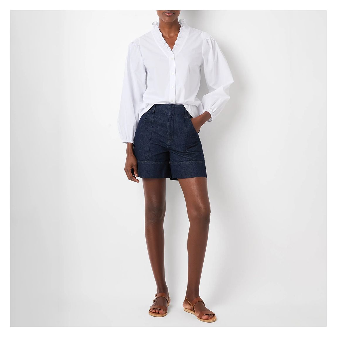 Dark Wash Lillian Denim Shorts main product photo