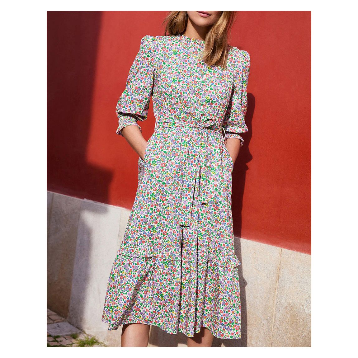 Multi Lola Floral Cotton Dress main product photo