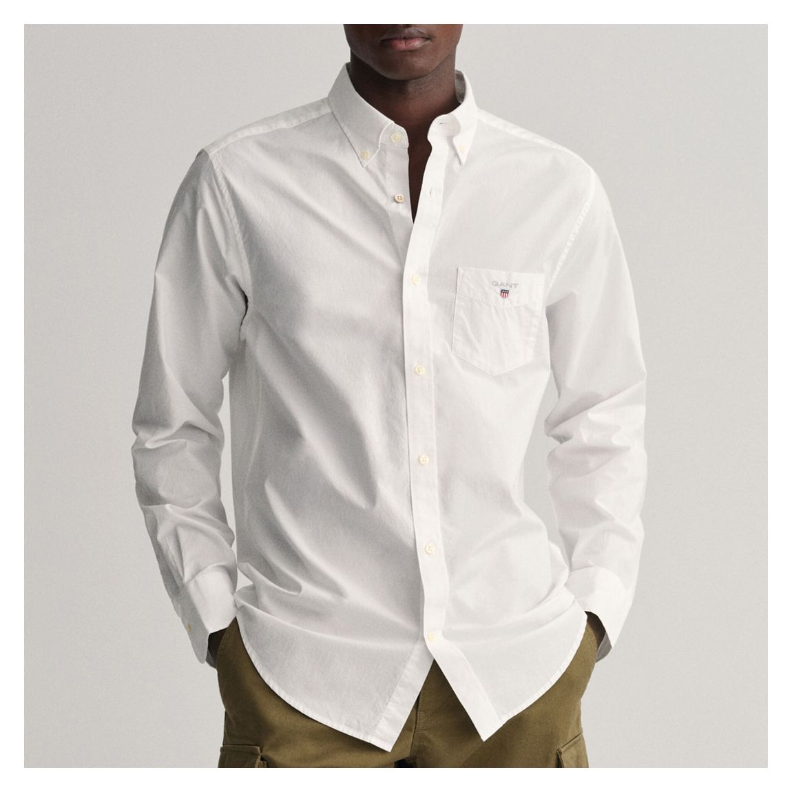 White Regular Broadcloth Cotton Shirt main product photo