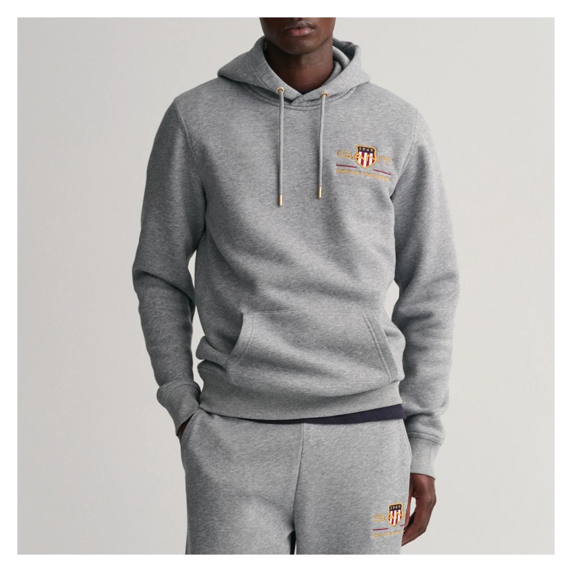 Grey Shield Logo Hoodie main product photo