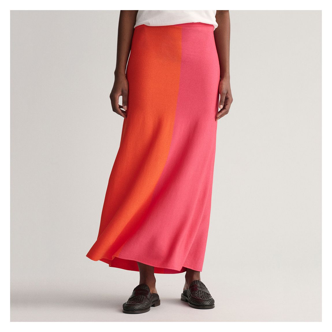 Pink/Orange Colourblock Skirt main product photo