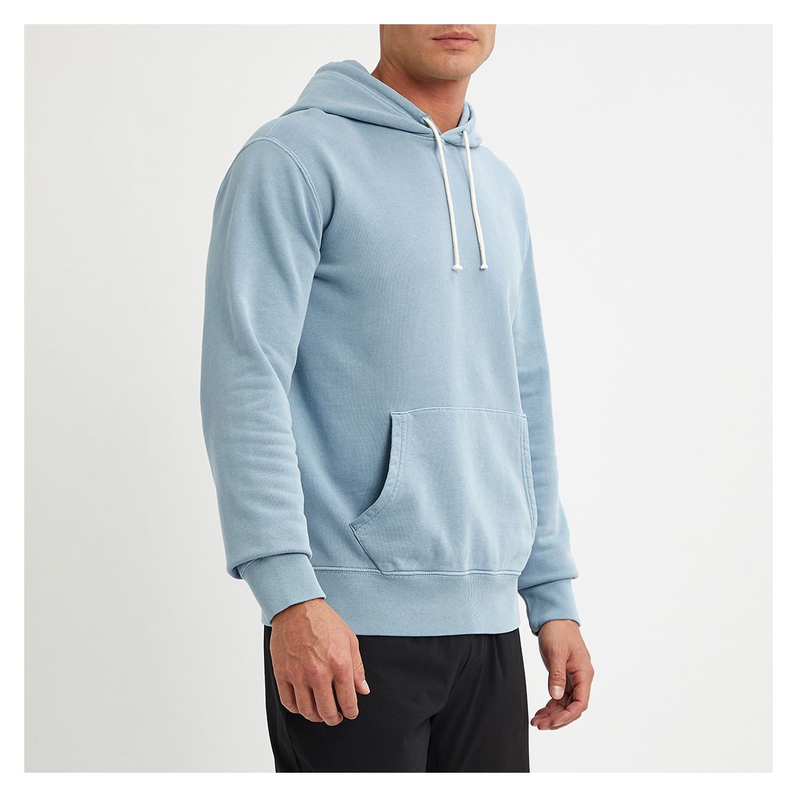 Pale Blue Cotton Hoodie main product photo