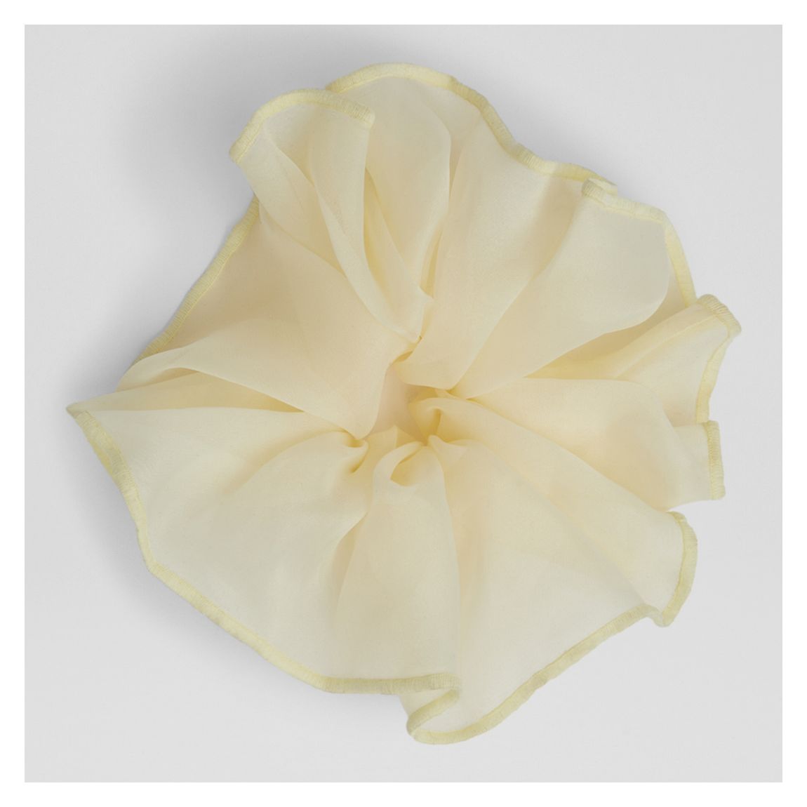 Soft Lemon Vivian Hair Scrunchie main product photo
