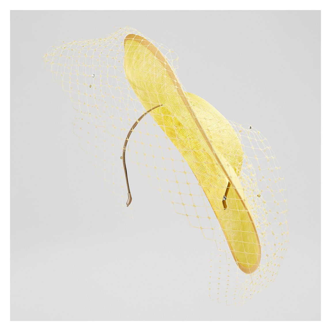 Lemon Annalise Wide Brim Fascinator main product photo