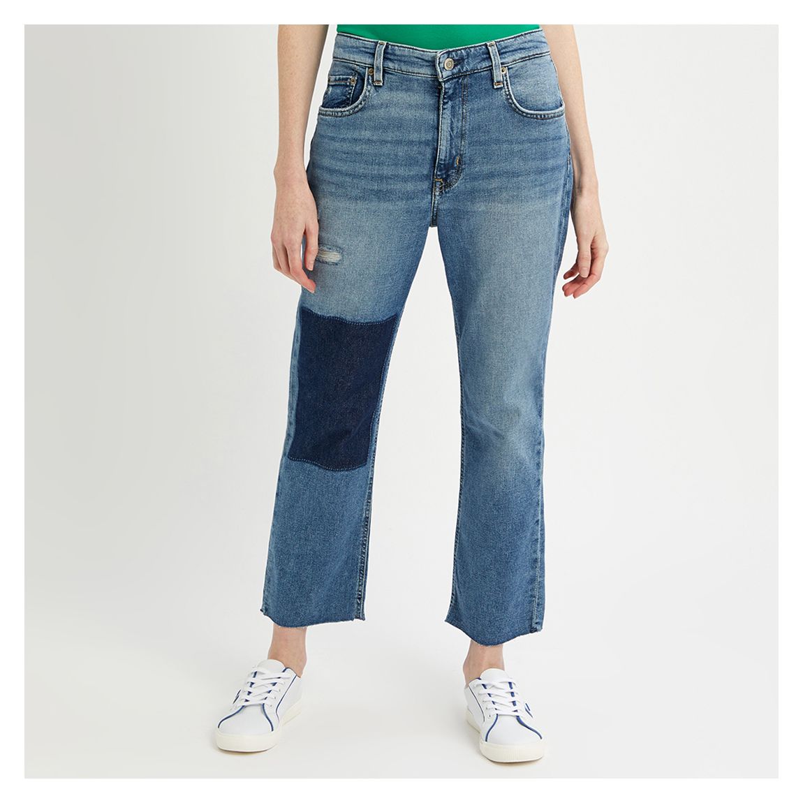 Blue Stretch Straight Leg Denim Jeans main product photo
