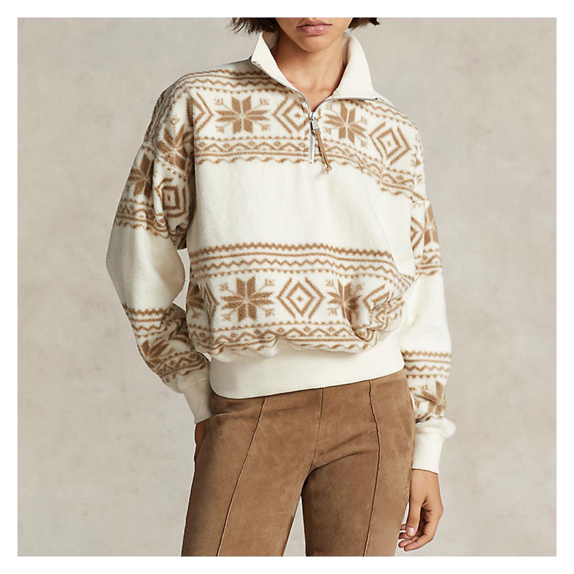 Cream Polar 1/4 Zip Fleece main product photo