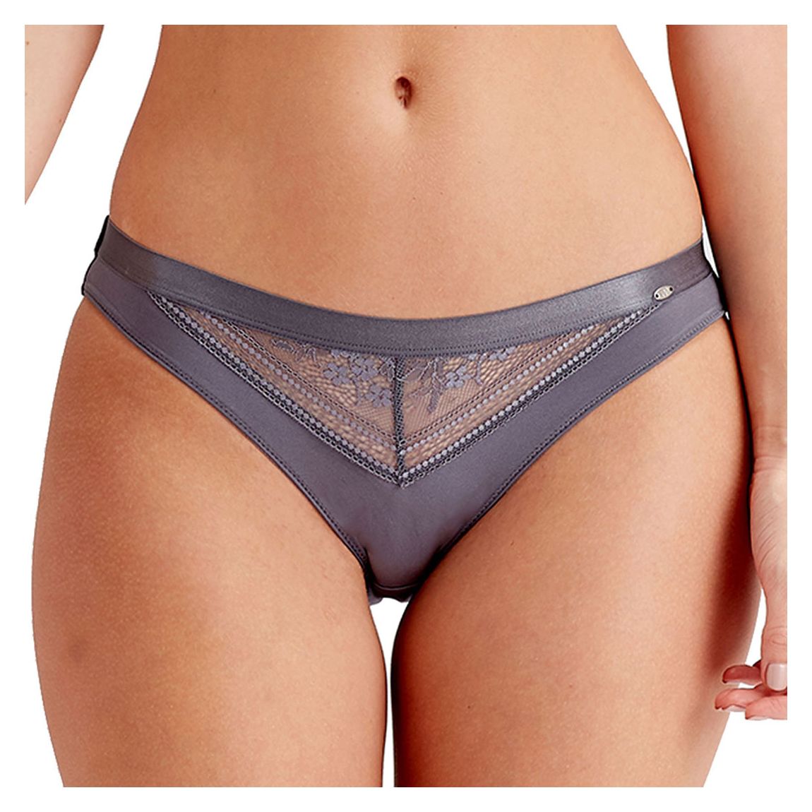 Grey Botanical Lace Brief main product photo