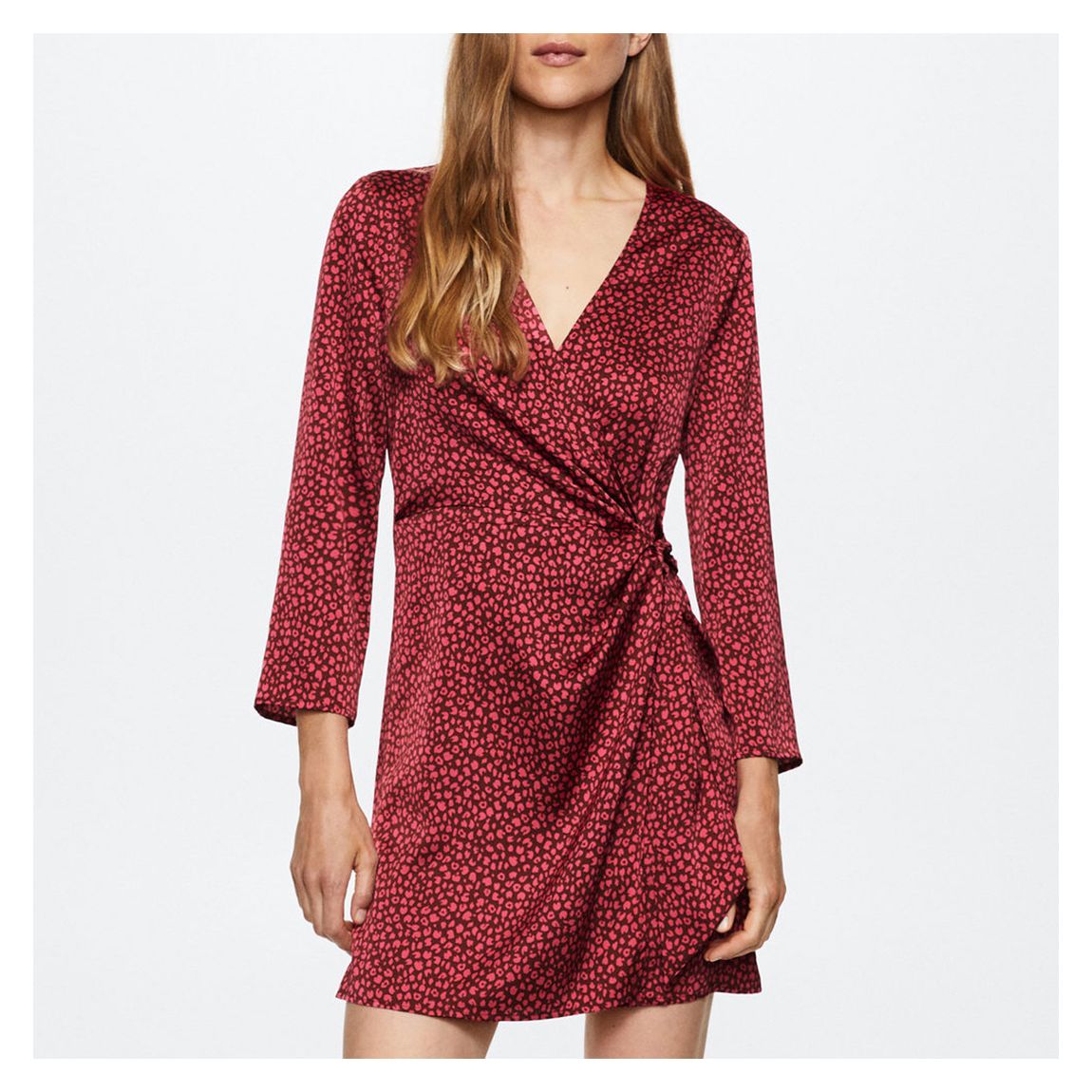 Red Animal Print Dress main product photo