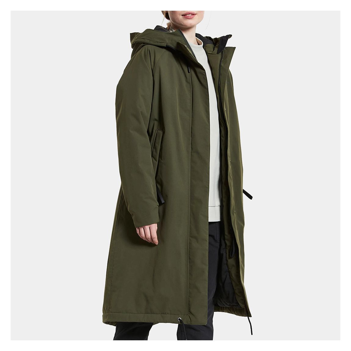 Khaki Waterproof Alicia Oversized Long Parka main product photo