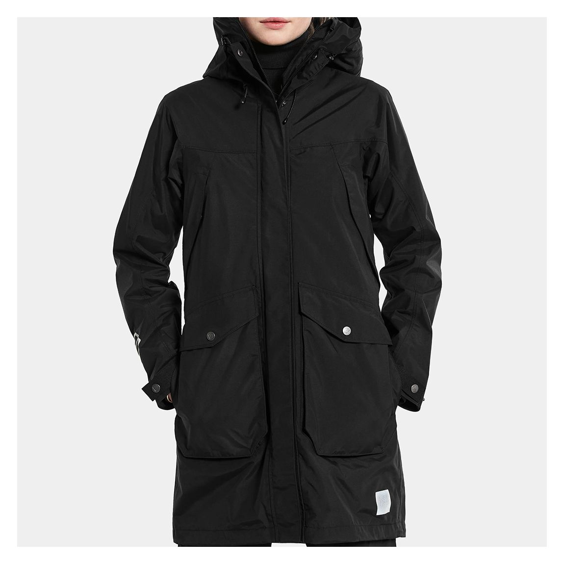 Black Waterproof Thelma Logo Parka main product photo