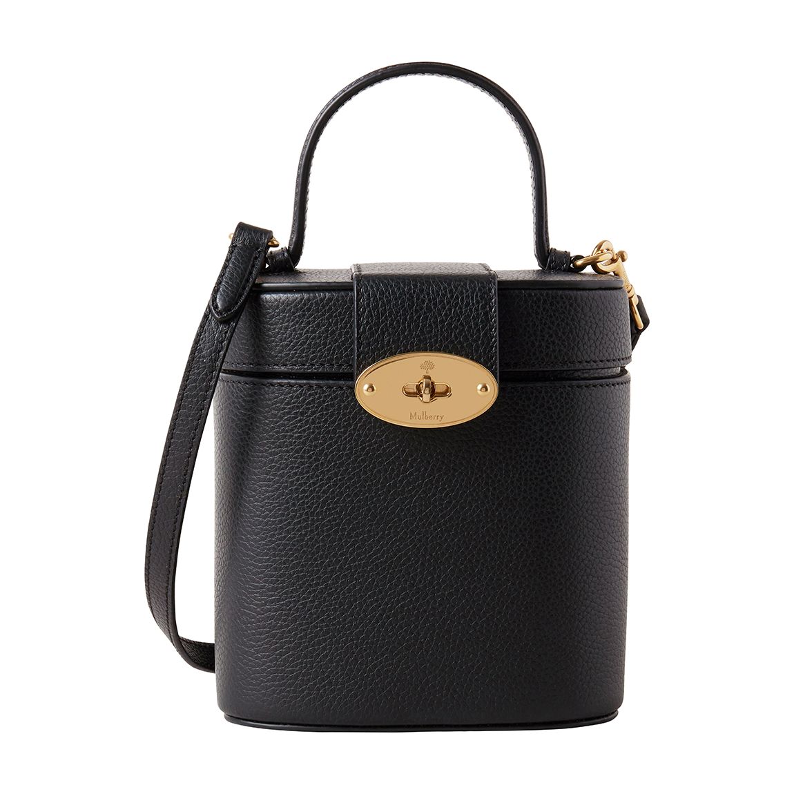 Black Classic Grain Leather Vanity Case main product photo