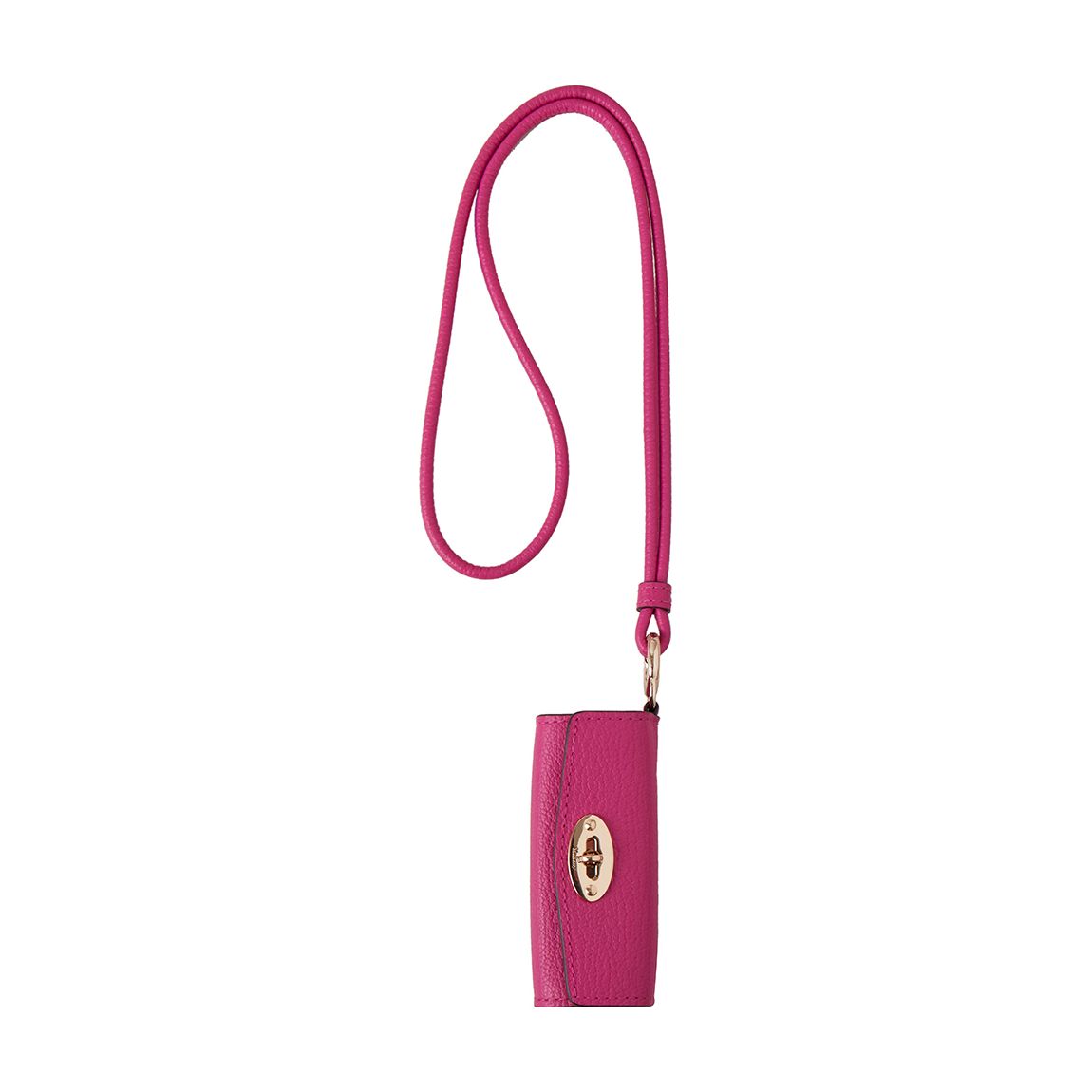 Mulberry Pink Classic Grain Leather Lipstick Case main product photo