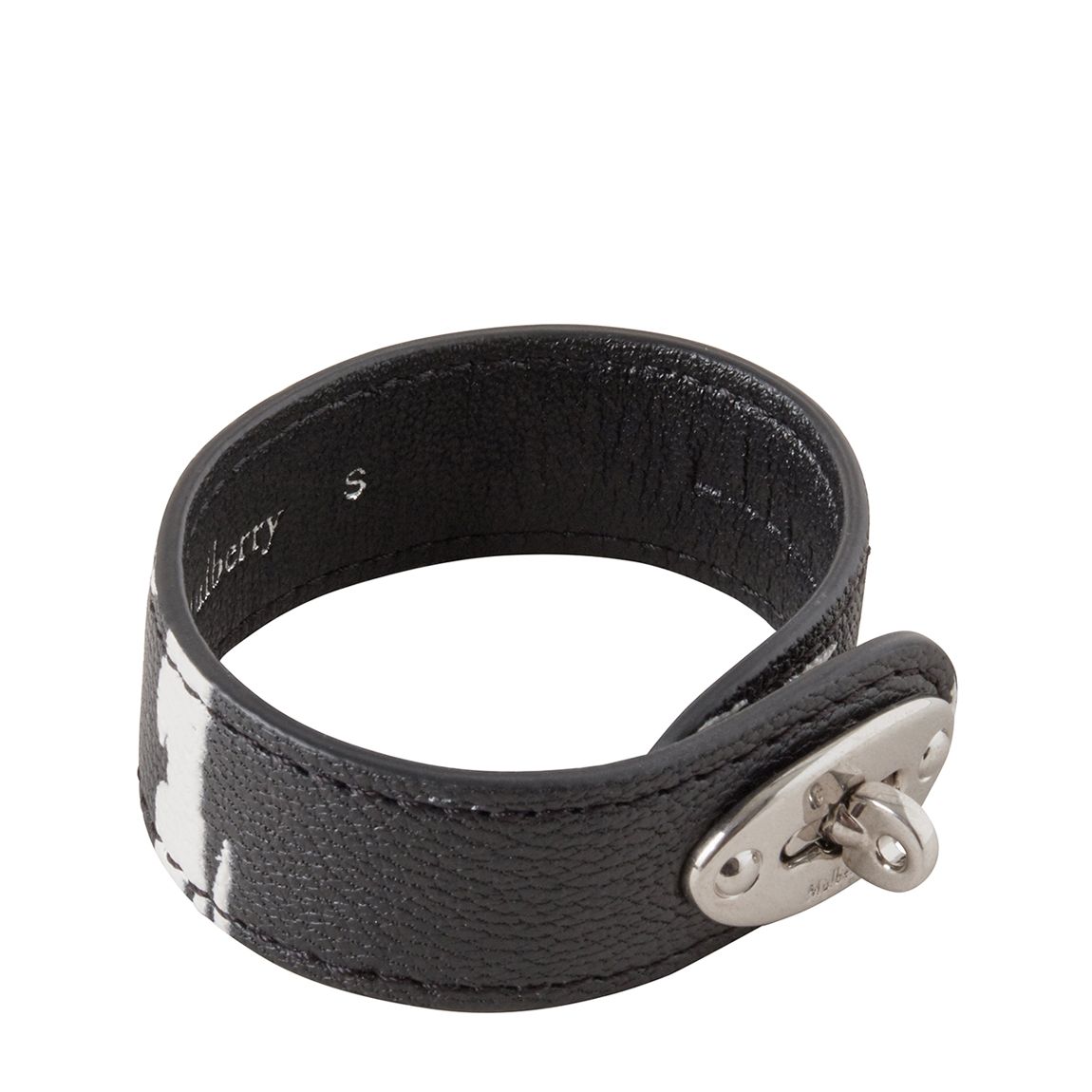 Black White Bayswater Leather Bracelet main product photo