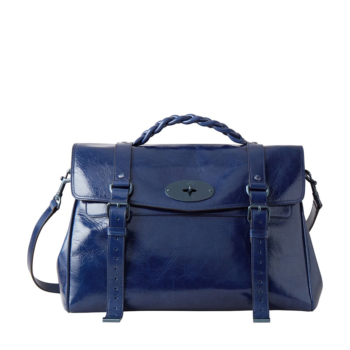Sapphire Oversized Alexa Smooth Glossy Bag main product photo