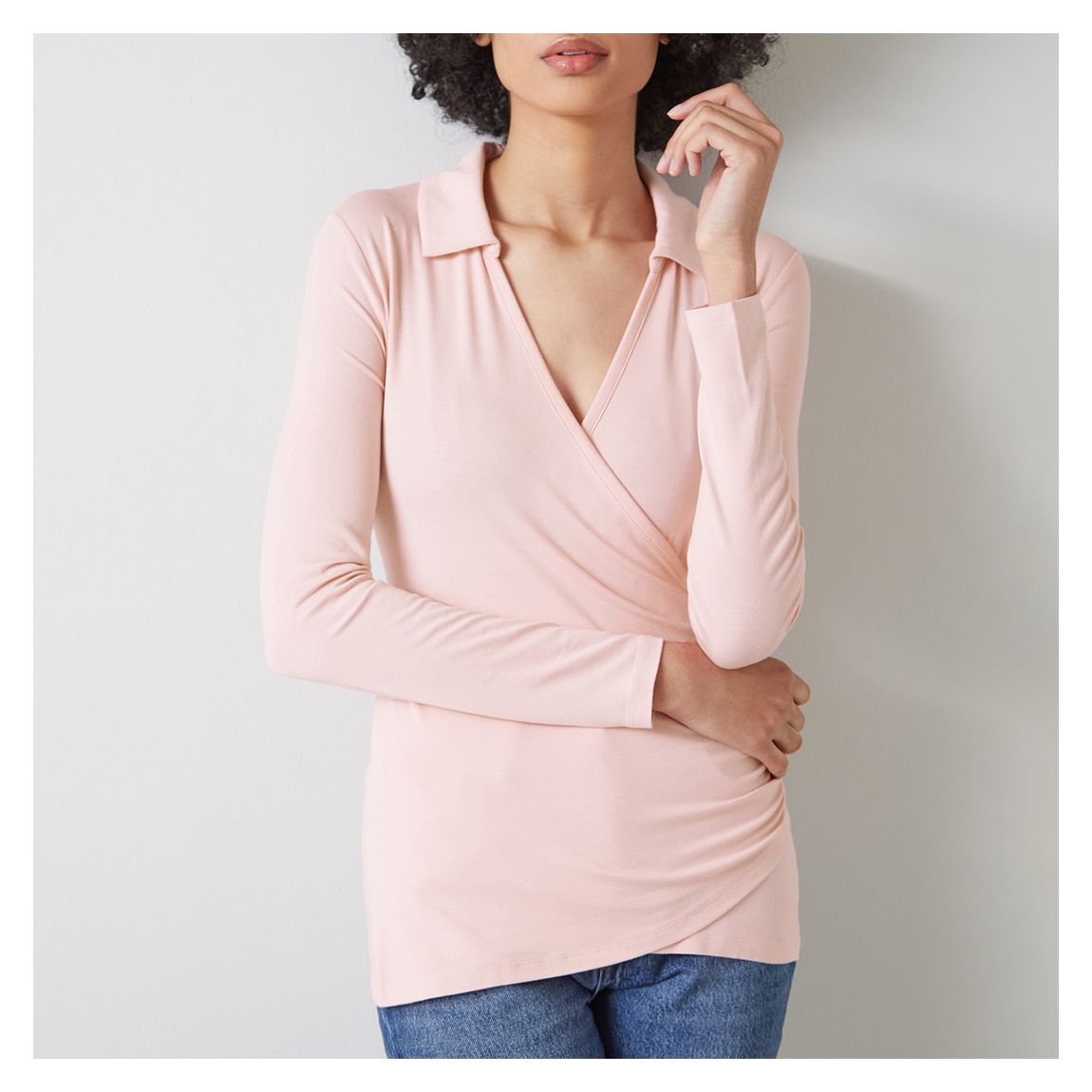 Pink Saskia Long Sleeve Top main product photo