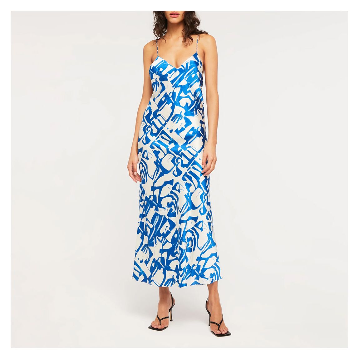 Blue Silk Fresco Maxi Dress main product photo