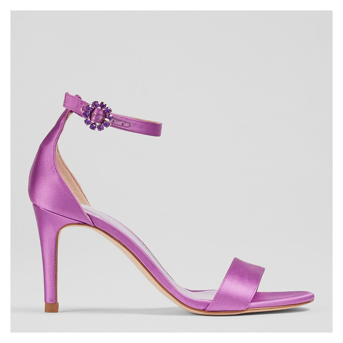 Magenta Ivy Leather Heeled Sandals main product photo