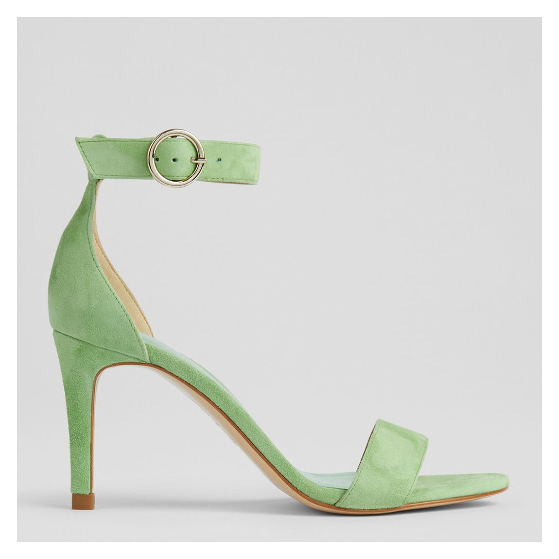 Green Ivy Ankle Strap Heeled Sandals main product photo