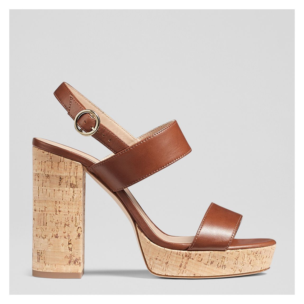 Tan Misty Cork Platform Heeled Sandals main product photo