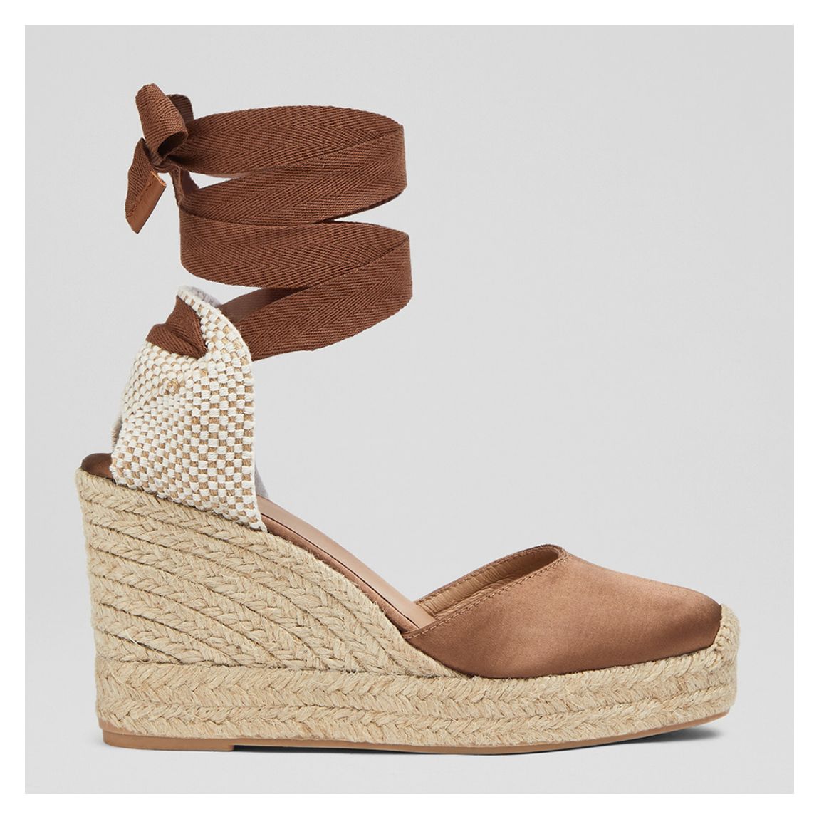 Light Brown Esmerelda Strappy Espadrilles main product photo