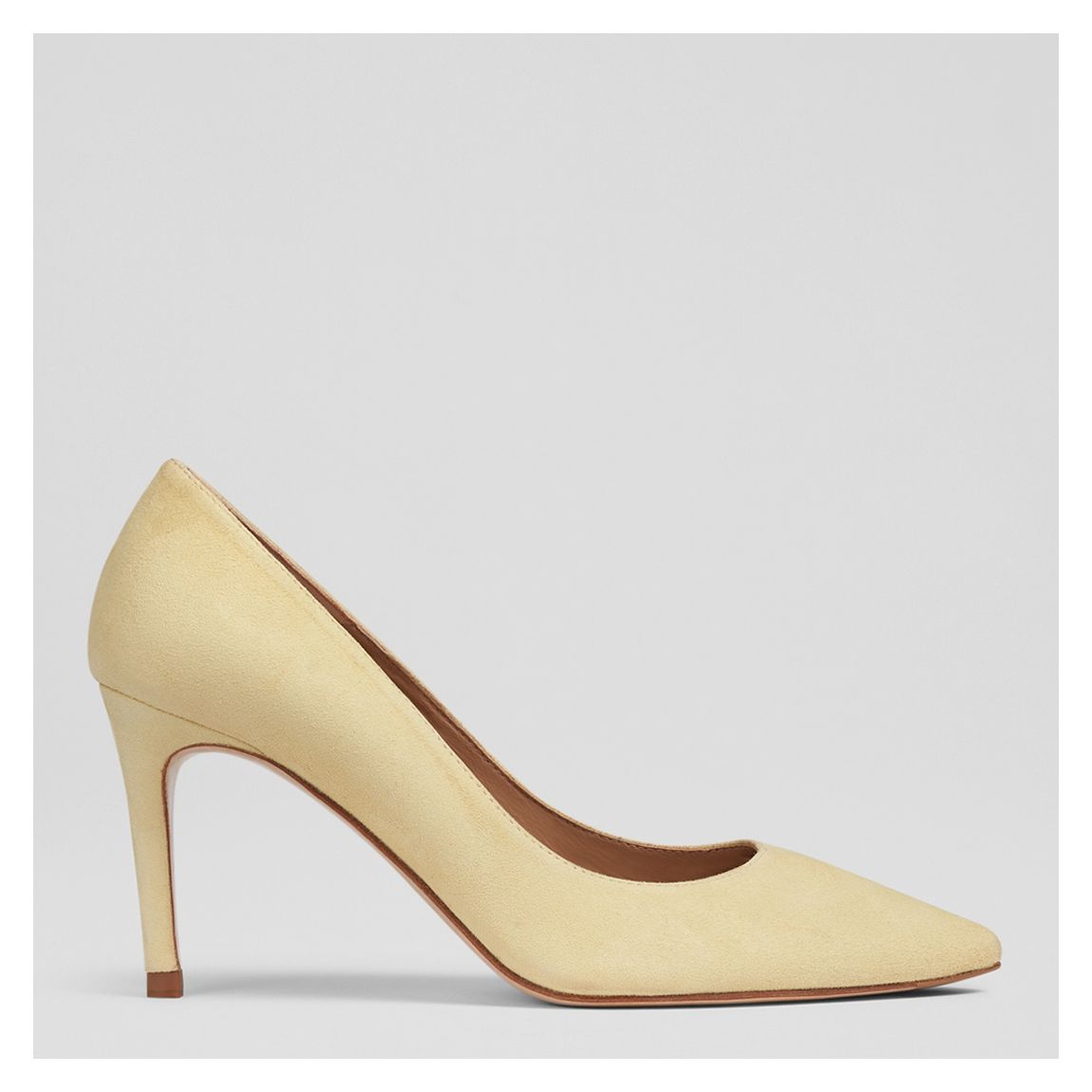 Yellow Floret Leather Court Shoes main product photo