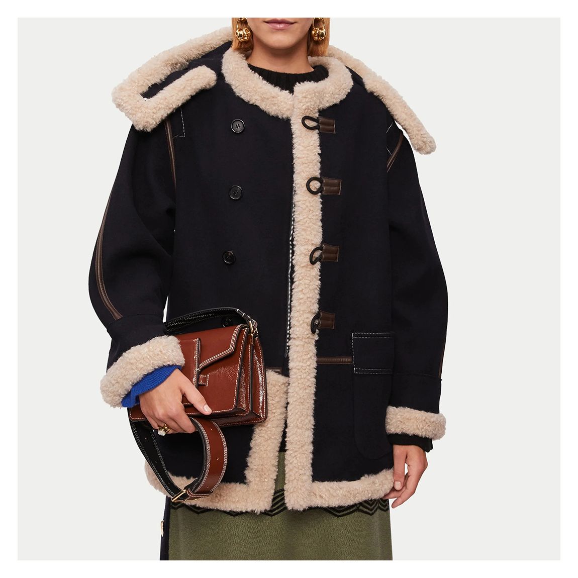 Black Collagerie Duffle Coat main product photo
