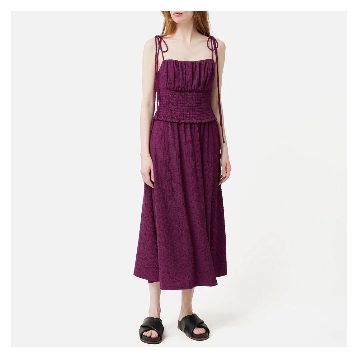 Purple Crinkle Jersey Strap Dress main product photo