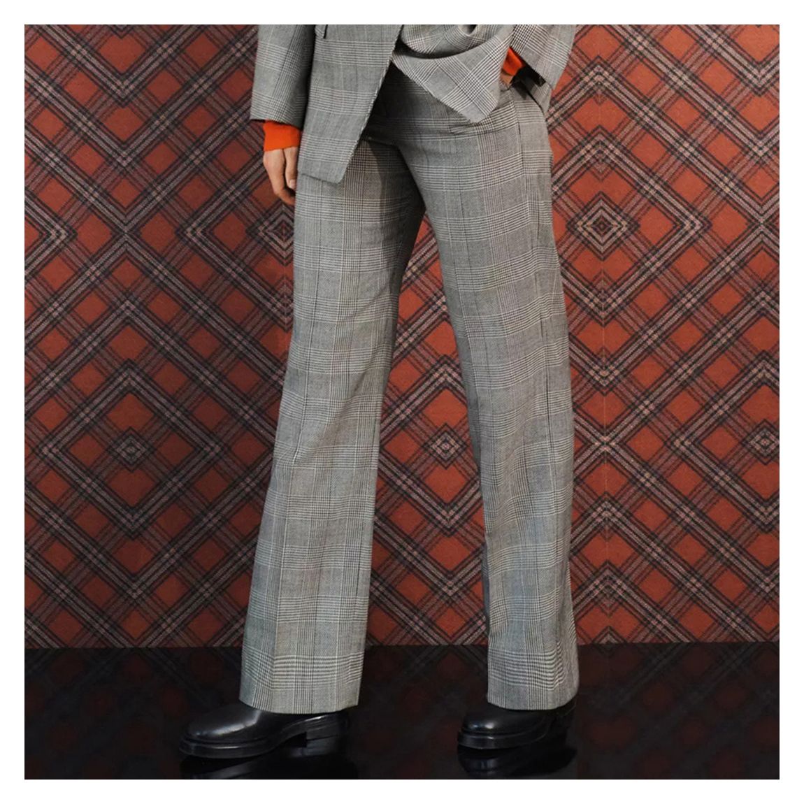 Black/White British Check Hale Trousers main product photo