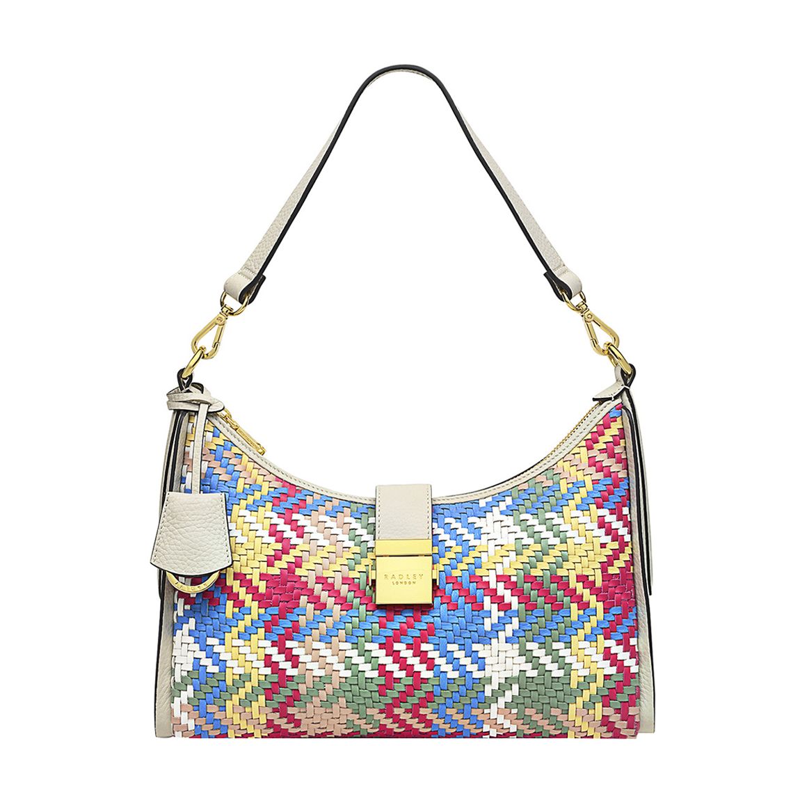 Light Beige Sloane Street Medium Ziptop Shoulder Bag main product photo