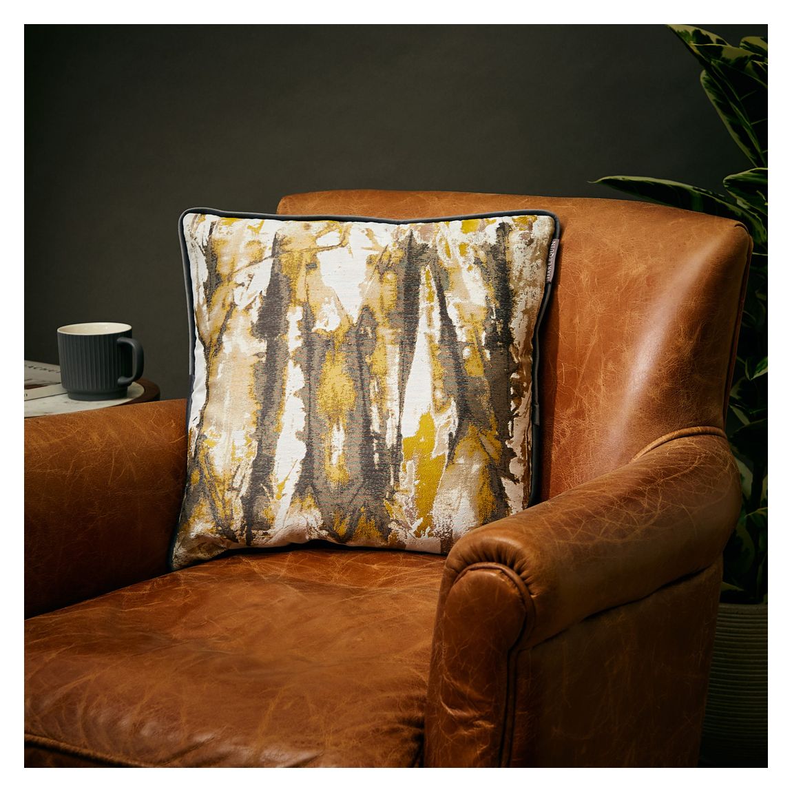 Eco Takara 43x43cm Cushion, Ochre/Grey main product photo