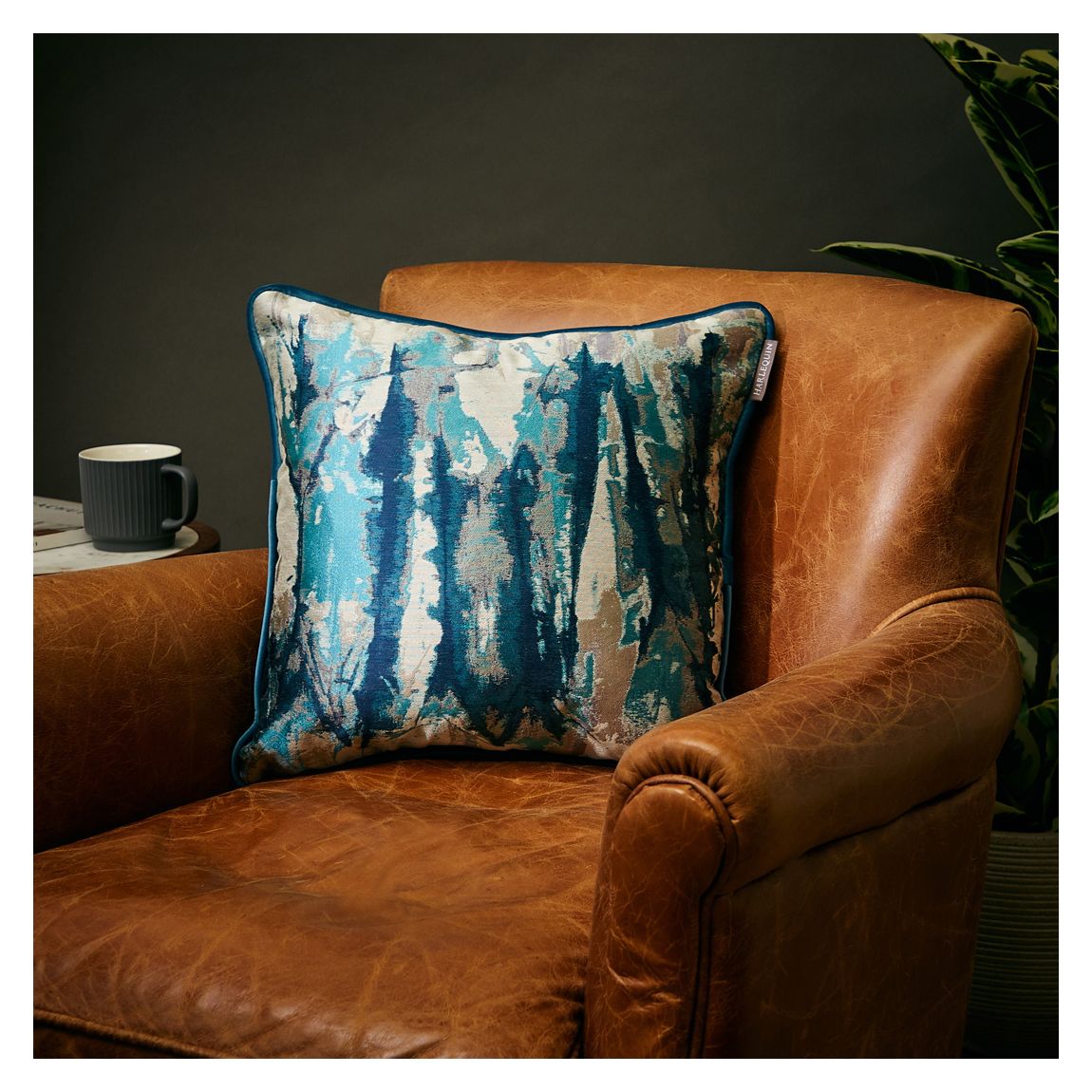 Eco Takara 43x43cm Cushion, Teal main product photo
