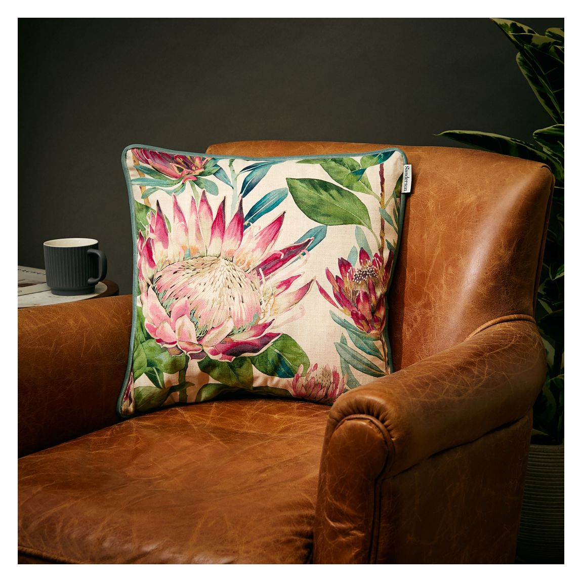 Protea Rodera 43x43cm Cushion, Duck Egg Blue main product photo