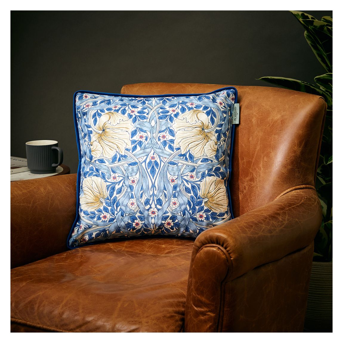 Pimpernel 43x43cm Cushion, Woad Blue main product photo