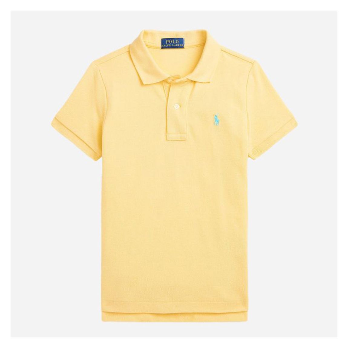 Toddler Boy's Yellow Cotton Logo Polo Shirt main product photo