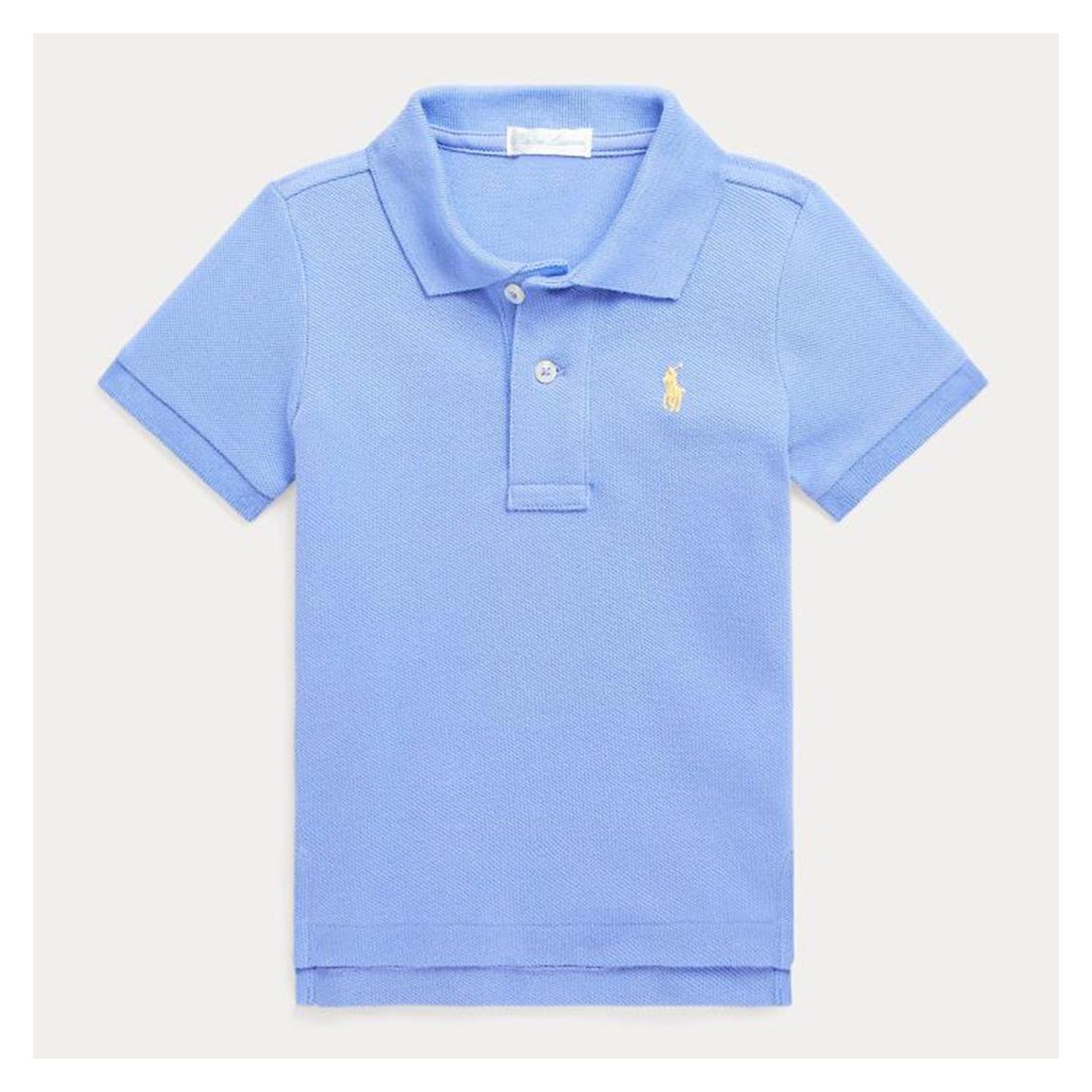 Baby Boy's Blue Cotton Logo Polo Shirt main product photo