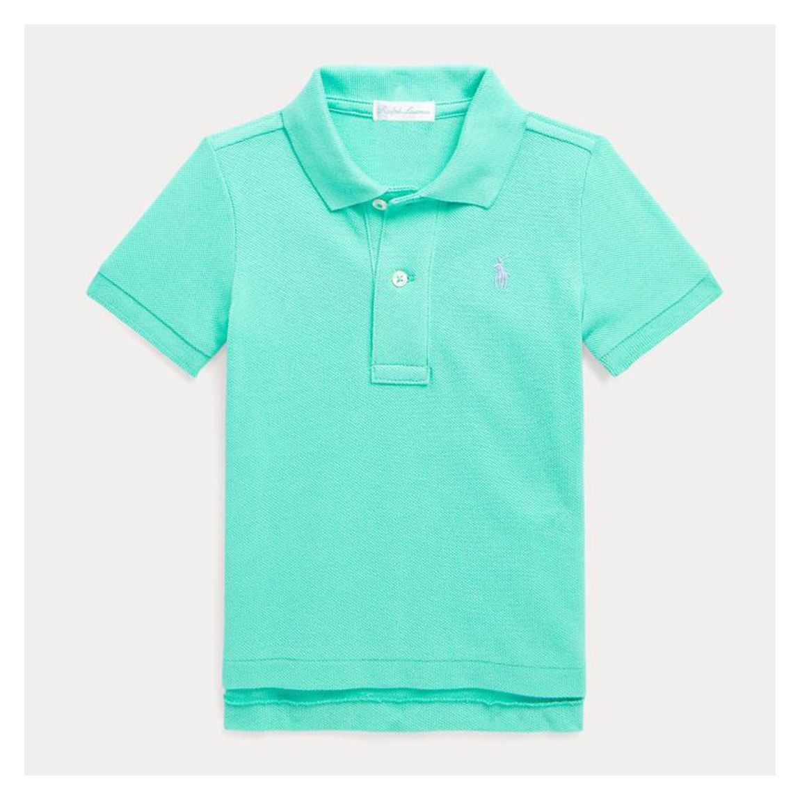Baby Boy's Mint Cotton Logo Polo Shirt main product photo